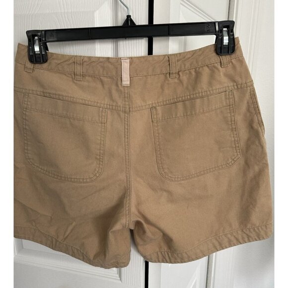 Sportif USA Womens Shorts 100% Organic Cotton Mid Rise Tan/Beige Size 8 - Picture 3 of 13